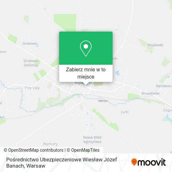 Mapa Pośrednictwo Ubezpieczeniowe Wiesław Józef Banach