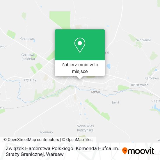 Mapa Związek Harcerstwa Polskiego. Komenda Hufca im. Straży Granicznej