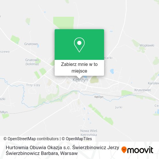 Mapa Hurtownia Obuwia Okazja s.c. Świerzbinowicz Jerzy Świerzbinowicz Barbara