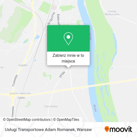 Mapa Usługi Transportowe Adam Romanek