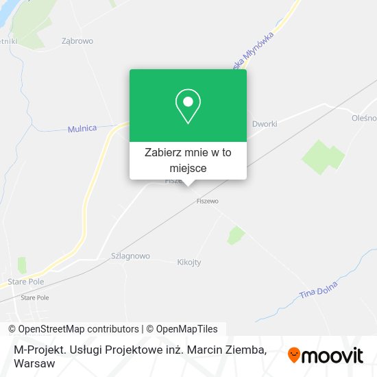 Mapa M-Projekt. Usługi Projektowe inż. Marcin Ziemba