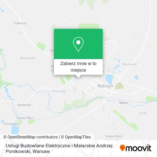 Mapa Usługi Budowlane Elektryczne i Malarskie Andrzej Ponikowski