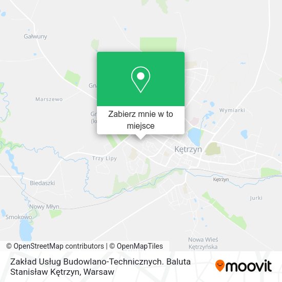 Mapa Zakład Usług Budowlano-Technicznych. Baluta Stanisław Kętrzyn