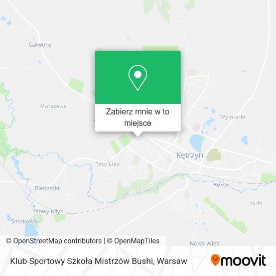 Mapa Klub Sportowy Szkoła Mistrzów Bushi