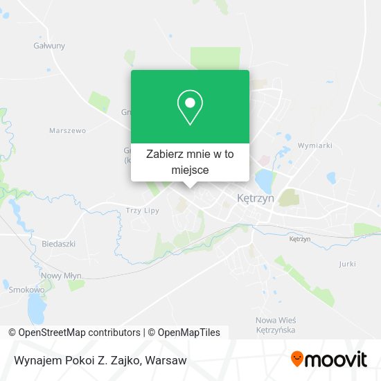 Mapa Wynajem Pokoi Z. Zajko