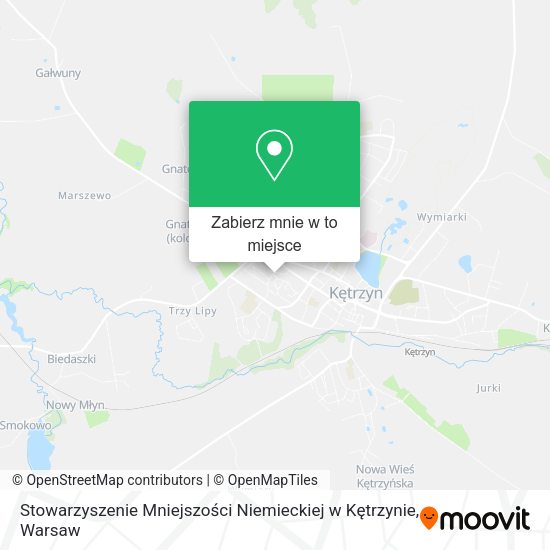 Mapa Stowarzyszenie Mniejszości Niemieckiej w Kętrzynie