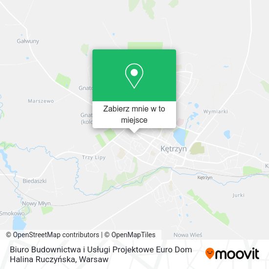 Mapa Biuro Budownictwa i Usługi Projektowe Euro Dom Halina Ruczyńska