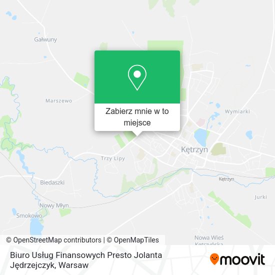 Mapa Biuro Usług Finansowych Presto Jolanta Jędrzejczyk