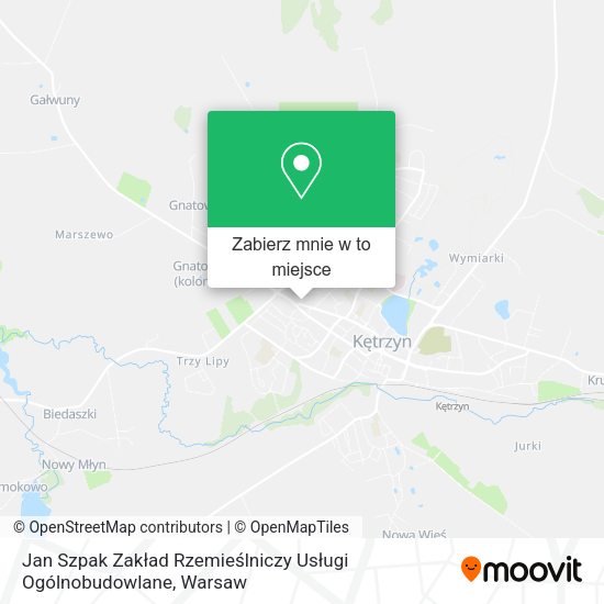 Mapa Jan Szpak Zakład Rzemieślniczy Usługi Ogólnobudowlane