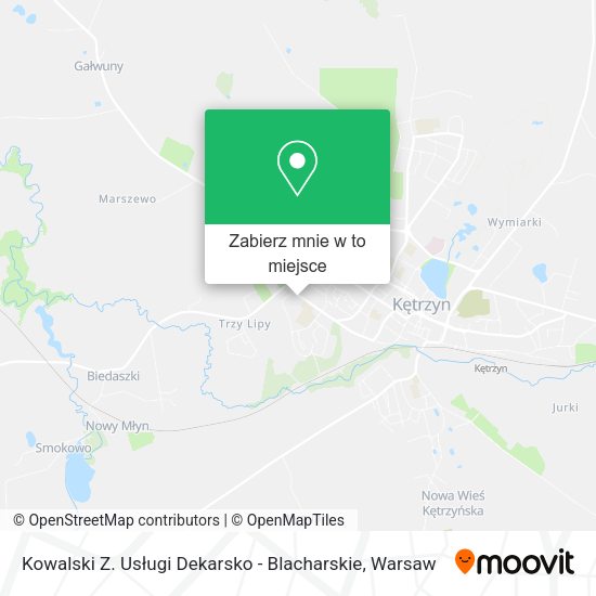 Mapa Kowalski Z. Usługi Dekarsko - Blacharskie