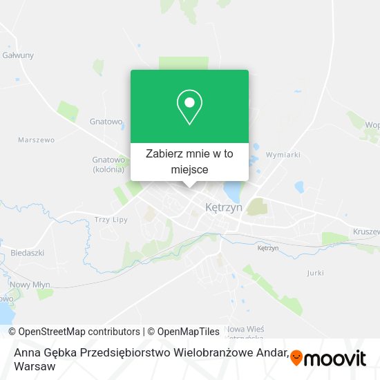 Mapa Anna Gębka Przedsiębiorstwo Wielobranżowe Andar