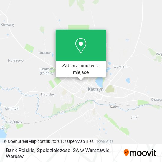 Mapa Bank Polskiej Spoldzielczosci SA w Warszawie