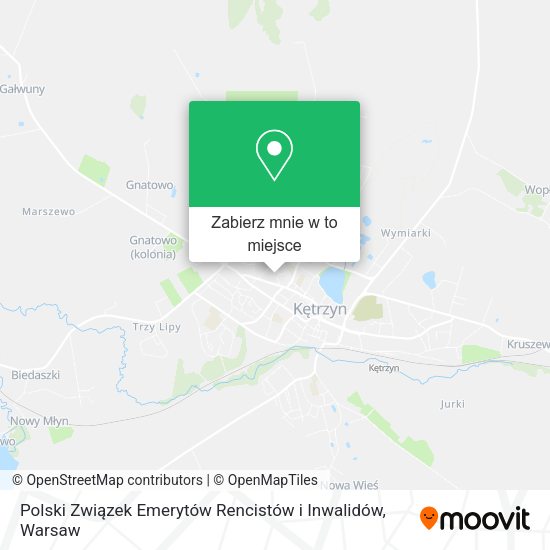 Mapa Polski Związek Emerytów Rencistów i Inwalidów