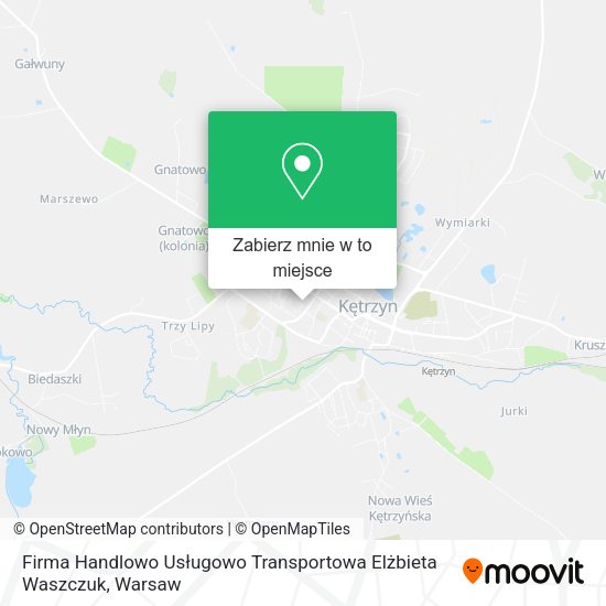 Mapa Firma Handlowo Usługowo Transportowa Elżbieta Waszczuk