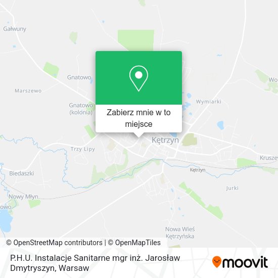 Mapa P.H.U. Instalacje Sanitarne mgr inż. Jarosław Dmytryszyn