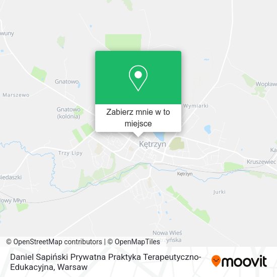 Mapa Daniel Sapiński Prywatna Praktyka Terapeutyczno-Edukacyjna