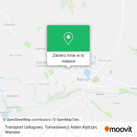 Mapa Transport Usługowy. Tomasiewicz Adam Kętrzyn