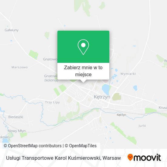 Mapa Usługi Transportowe Karol Kuśmierowski