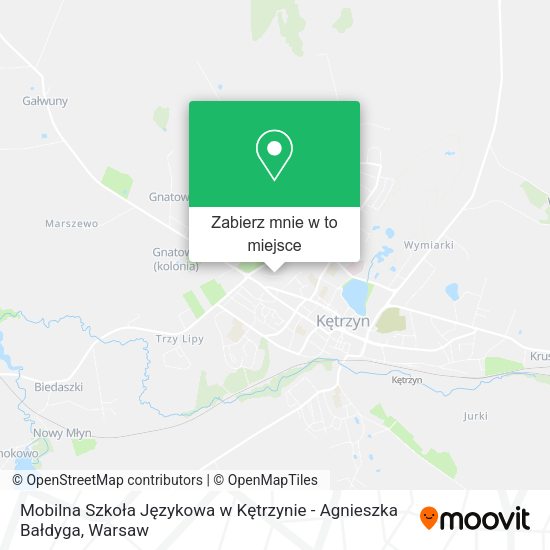 Mapa Mobilna Szkoła Językowa w Kętrzynie - Agnieszka Bałdyga