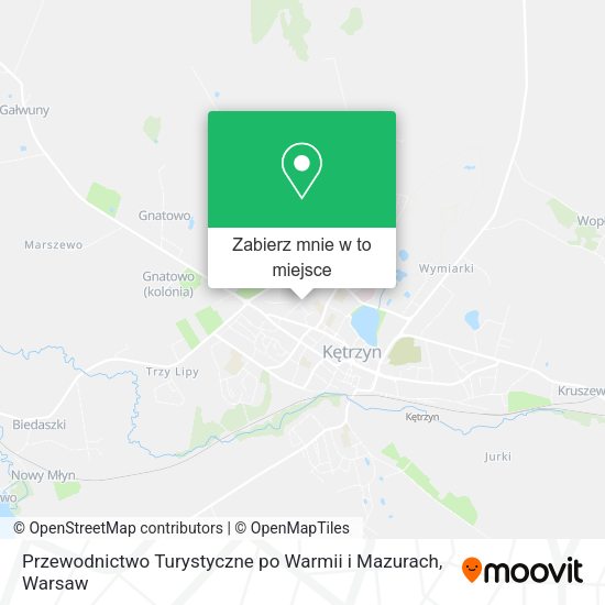 Mapa Przewodnictwo Turystyczne po Warmii i Mazurach