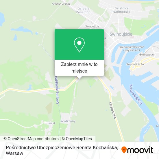 Mapa Pośrednictwo Ubezpieczeniowe Renata Kochańska