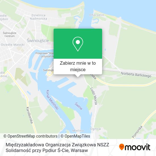 Mapa Międzyzakładowa Organizacja Związkowa NSZZ Solidarność przy Ppdiur Ś-Cie