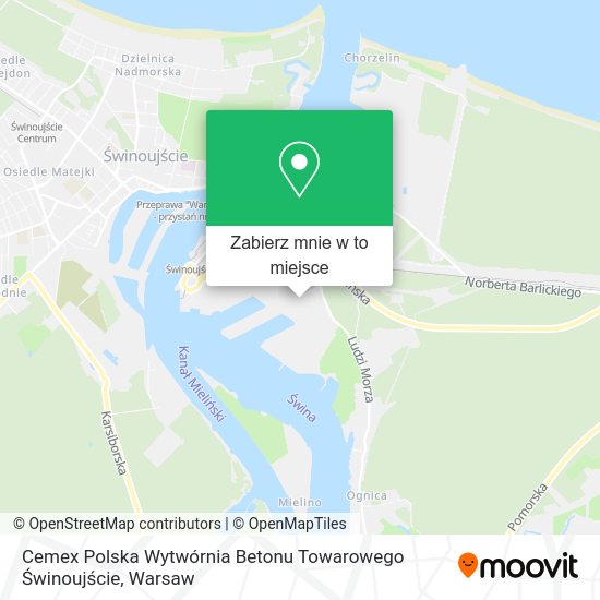 Mapa Cemex Polska Wytwórnia Betonu Towarowego Świnoujście