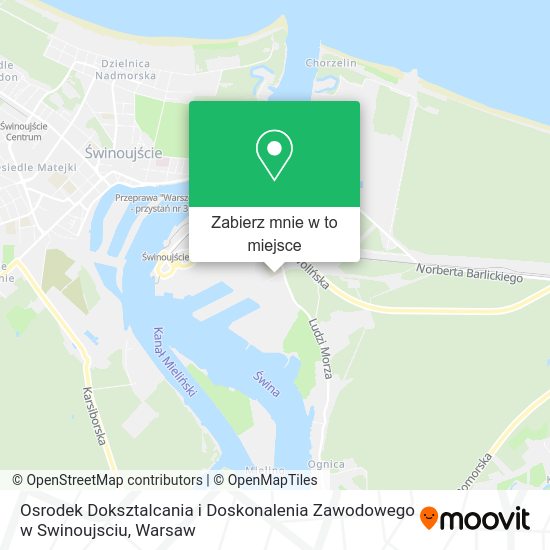 Mapa Osrodek Doksztalcania i Doskonalenia Zawodowego w Swinoujsciu