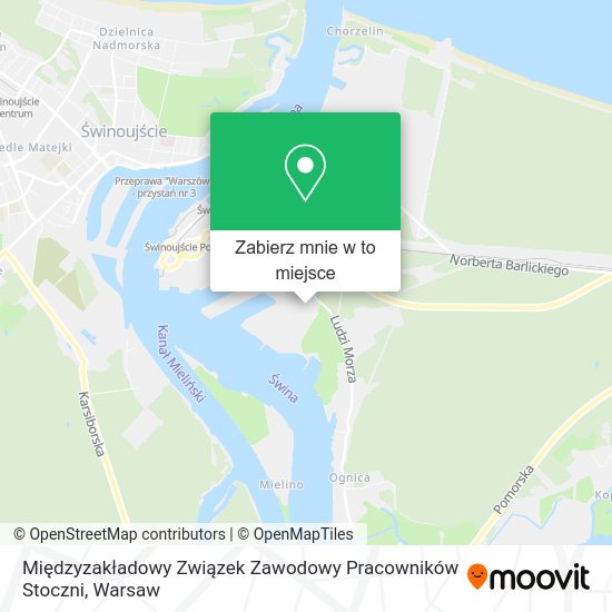 Mapa Międzyzakładowy Związek Zawodowy Pracowników Stoczni