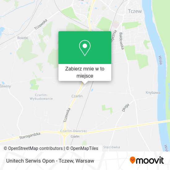 Mapa Unitech Serwis Opon - Tczew