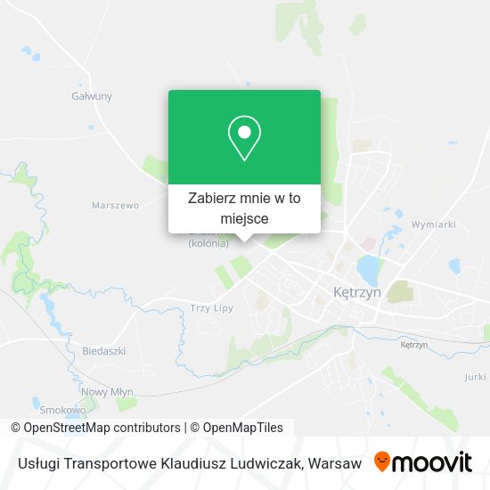 Mapa Usługi Transportowe Klaudiusz Ludwiczak