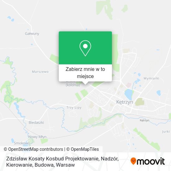 Mapa Zdzisław Kosaty Kosbud Projektowanie, Nadzór, Kierowanie, Budowa