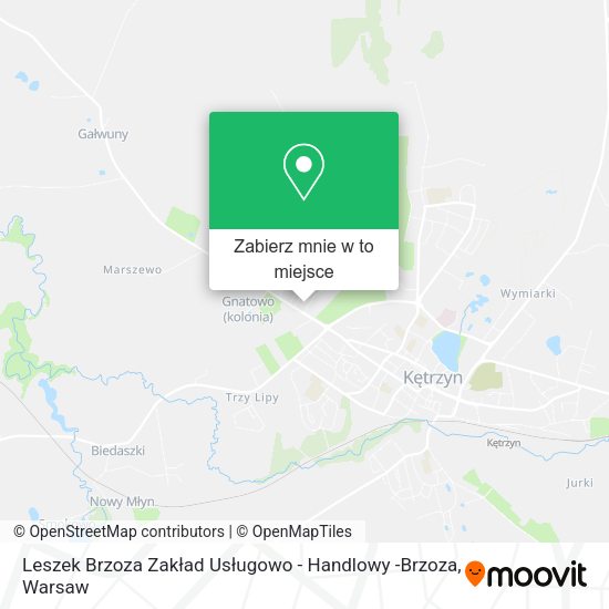 Mapa Leszek Brzoza Zakład Usługowo - Handlowy -Brzoza