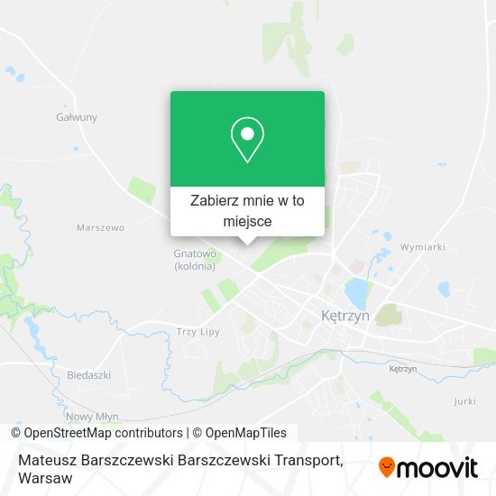 Mapa Mateusz Barszczewski Barszczewski Transport