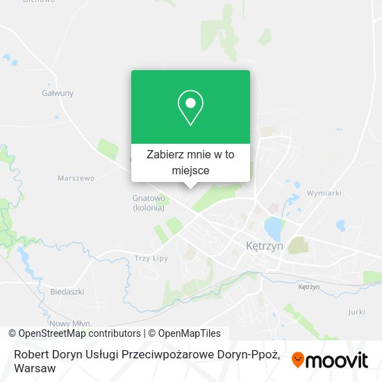 Mapa Robert Doryn Usługi Przeciwpożarowe Doryn-Ppoż