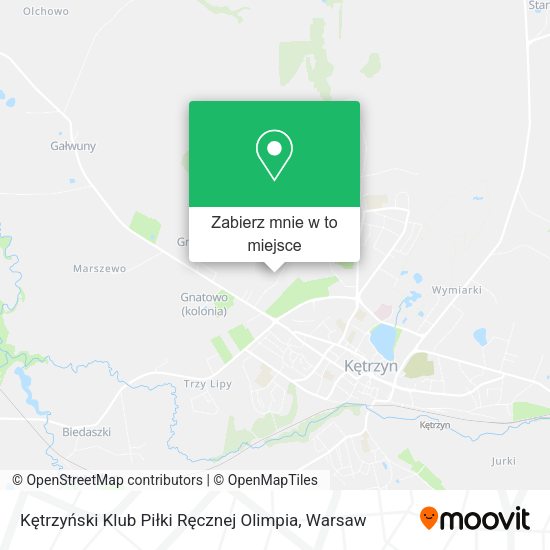 Mapa Kętrzyński Klub Piłki Ręcznej Olimpia