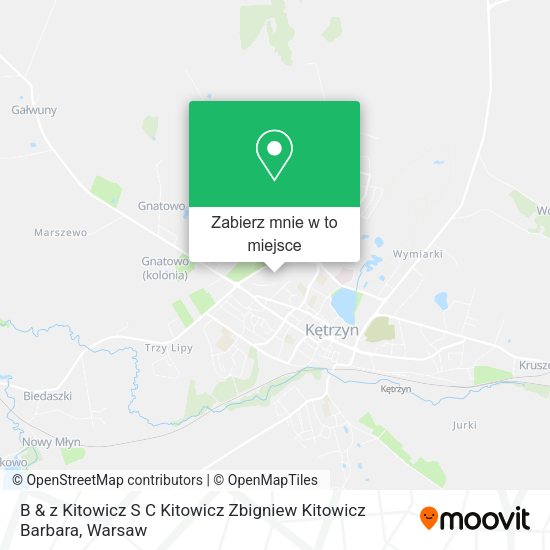 Mapa B & z Kitowicz S C Kitowicz Zbigniew Kitowicz Barbara