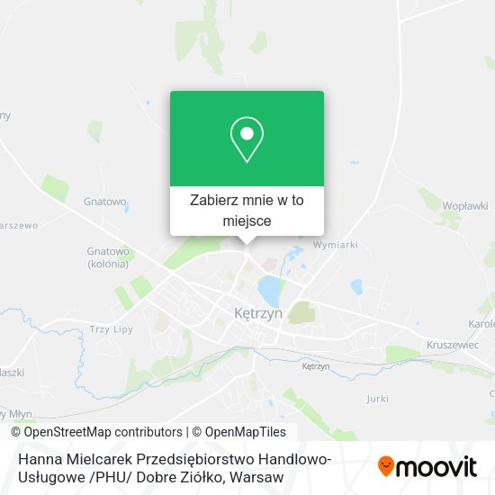 Mapa Hanna Mielcarek Przedsiębiorstwo Handlowo-Usługowe /PHU/ Dobre Ziółko