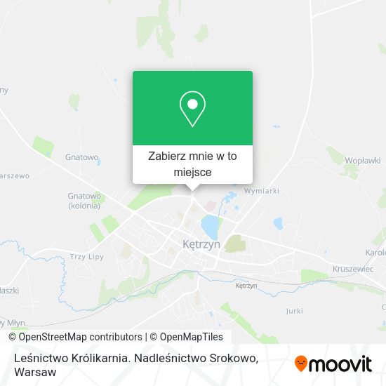 Mapa Leśnictwo Królikarnia. Nadleśnictwo Srokowo