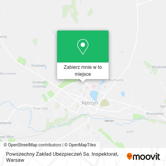 Mapa Powszechny Zakład Ubezpieczeń Sa. Inspektorat