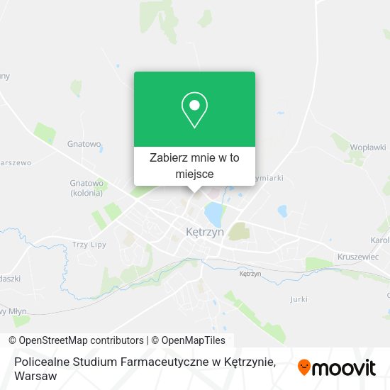 Mapa Policealne Studium Farmaceutyczne w Kętrzynie