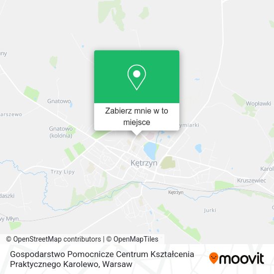 Mapa Gospodarstwo Pomocnicze Centrum Kształcenia Praktycznego Karolewo