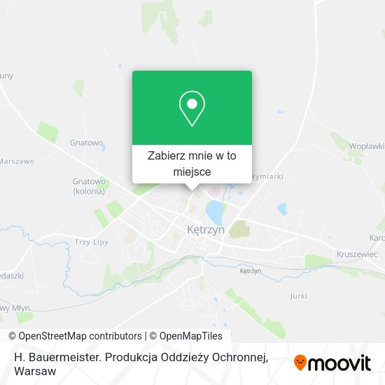 Mapa H. Bauermeister. Produkcja Oddzieży Ochronnej