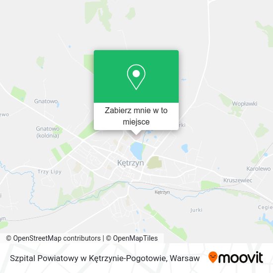 Mapa Szpital Powiatowy w Kętrzynie-Pogotowie