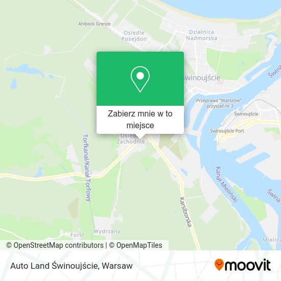 Mapa Auto Land Świnoujście