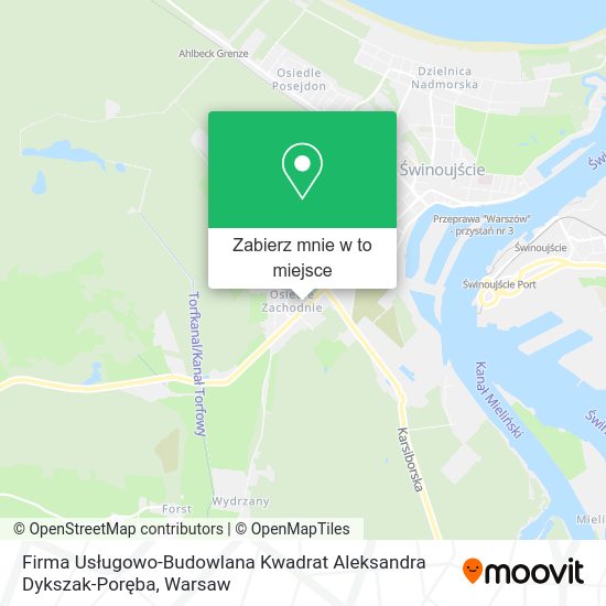 Mapa Firma Usługowo-Budowlana Kwadrat Aleksandra Dykszak-Poręba