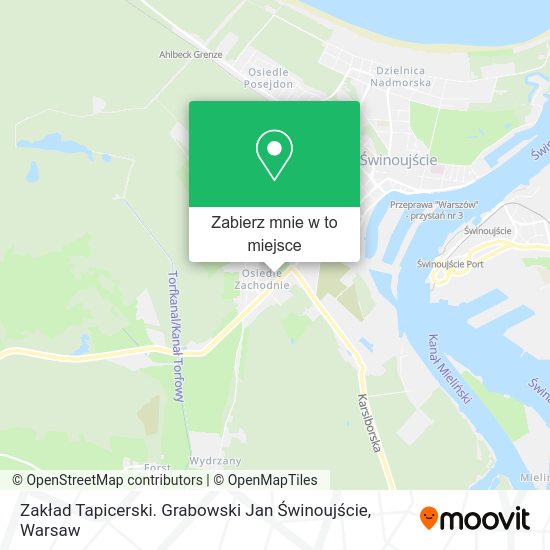 Mapa Zakład Tapicerski. Grabowski Jan Świnoujście