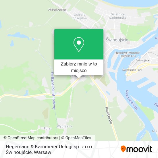 Mapa Hegemann & Kammerer Usługi sp. z o.o. Świnoujście