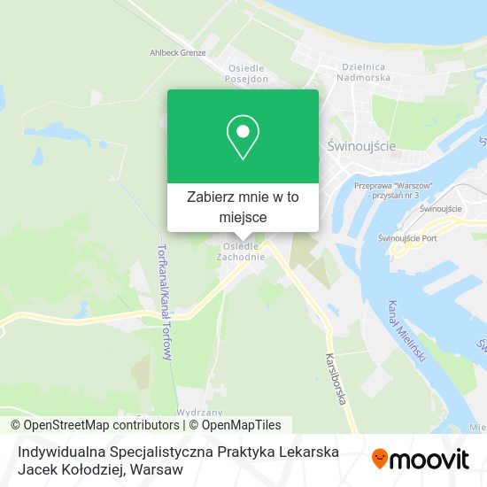 Mapa Indywidualna Specjalistyczna Praktyka Lekarska Jacek Kołodziej