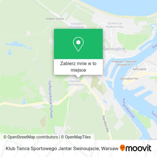 Mapa Klub Tanca Sportowego Jantar Swinoujscie